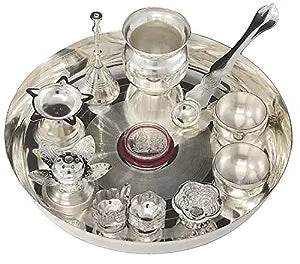 Silver Plated Pooja thali Set