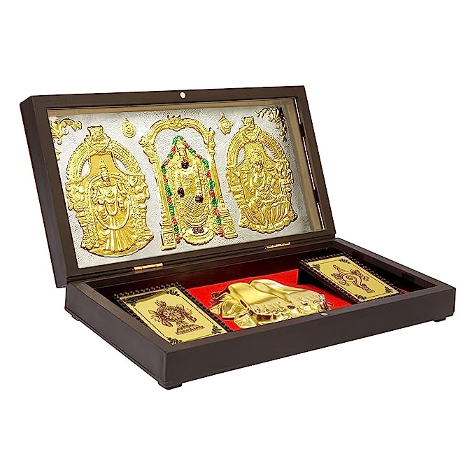 Gold Plated Tirupati Balaji and Padmavathi Lakshmi