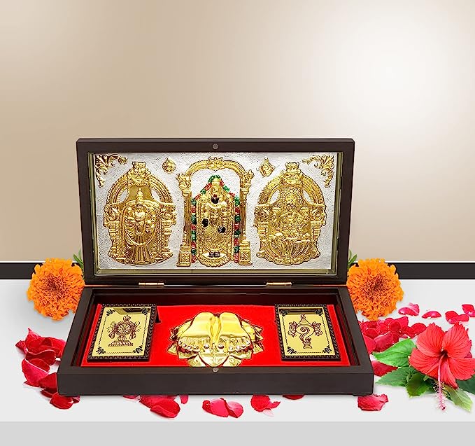 Gold Plated Tirupati Balaji and Padmavathi Lakshmi