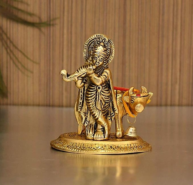 Lord krishna with Kamdhenu