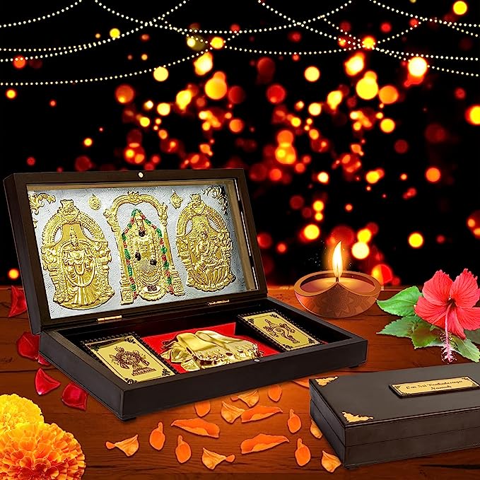 Gold Plated Tirupati Balaji and Padmavathi Lakshmi